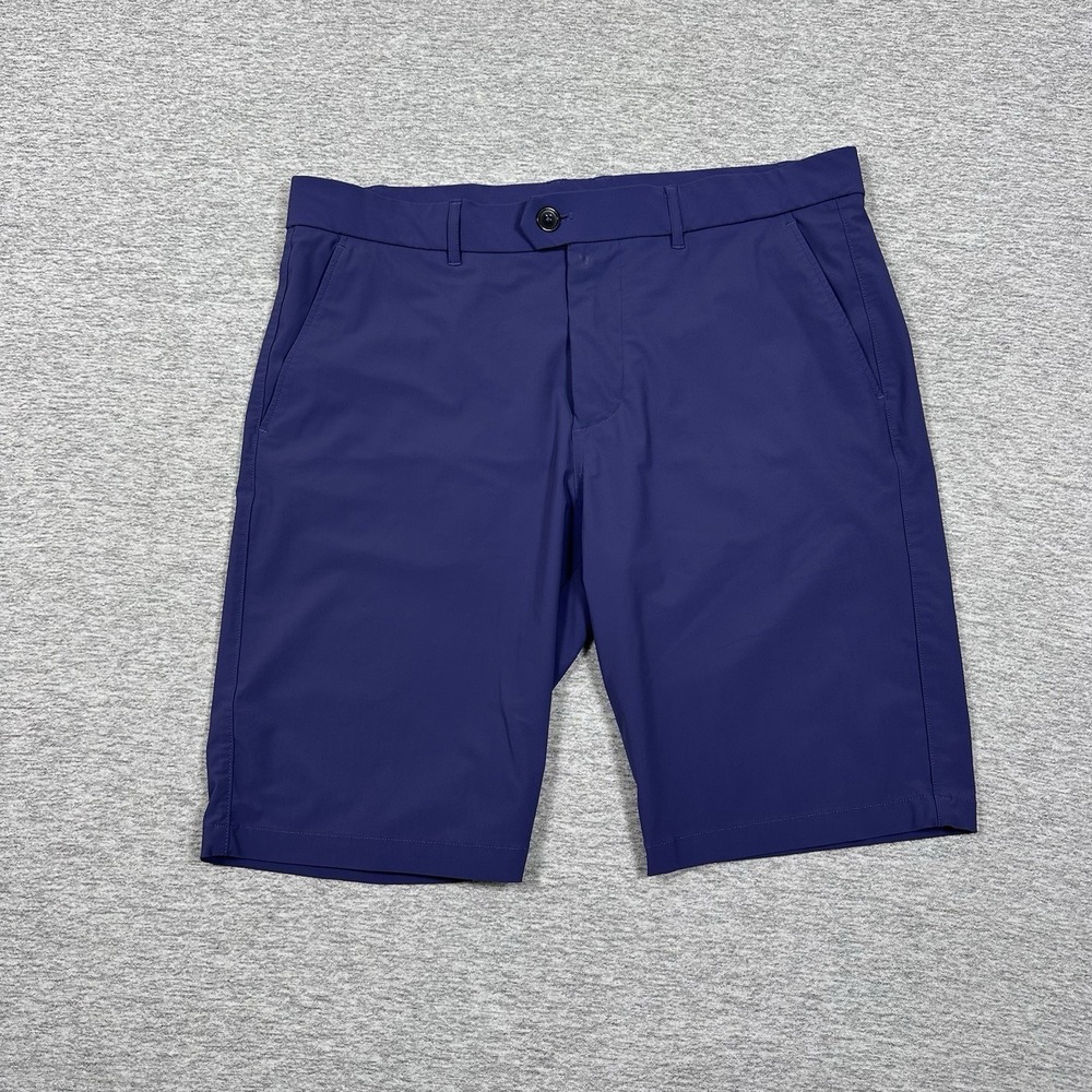 Greyson Shorts Mens 35 Purple Blue Montauk Performance Stretch Golf Chino Sports